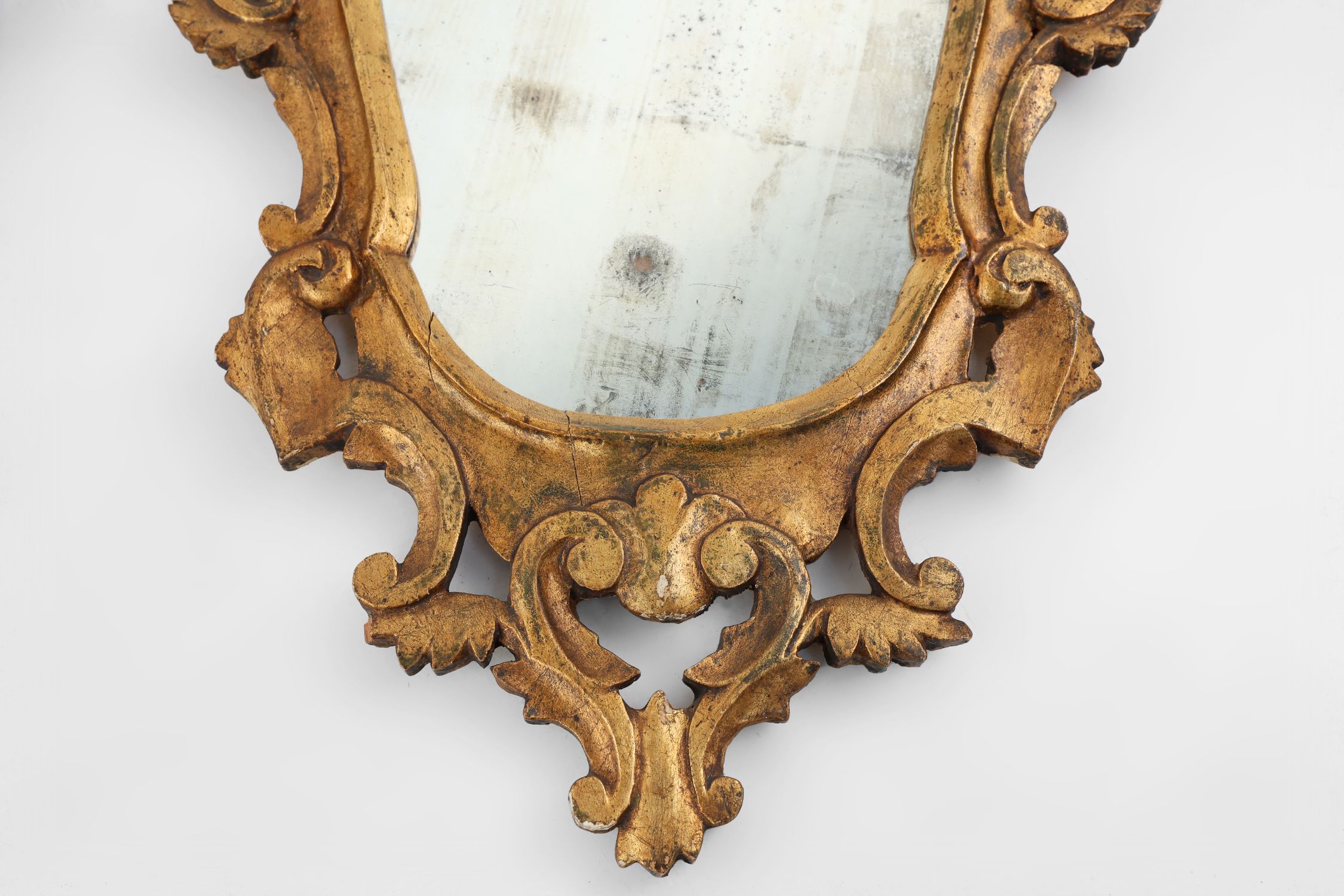 Pair of two Venetian Rococo giltwood mirrors, ca. 1850 Italythumbnail